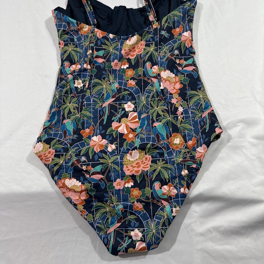 NEW $245 Onia [ XS ] Chelsea One Piece Swimsuit in Navy Multi Jungle Mosaic 7062 - Picture 13 of 16